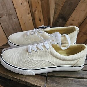 New! Universal Thread Butter Yellow Canvas Lunea Lace-Up Sneakers Size 6